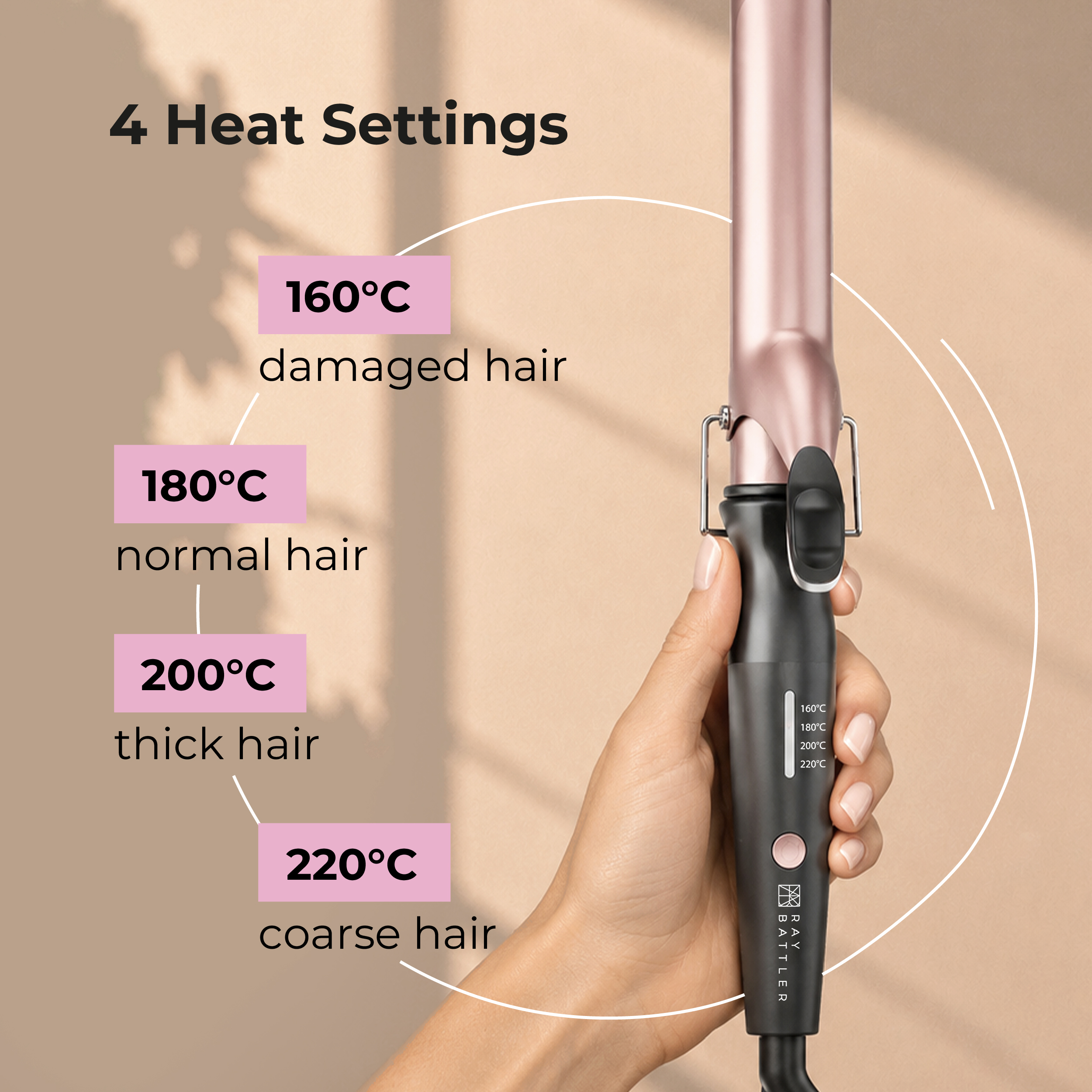 Ray Battler RB 6567 Curling Iron 32mm Diameter