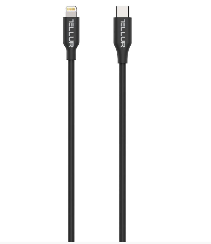 Tellur Data Cable Apple MFI Certified Type-C to Lightning 1m Black