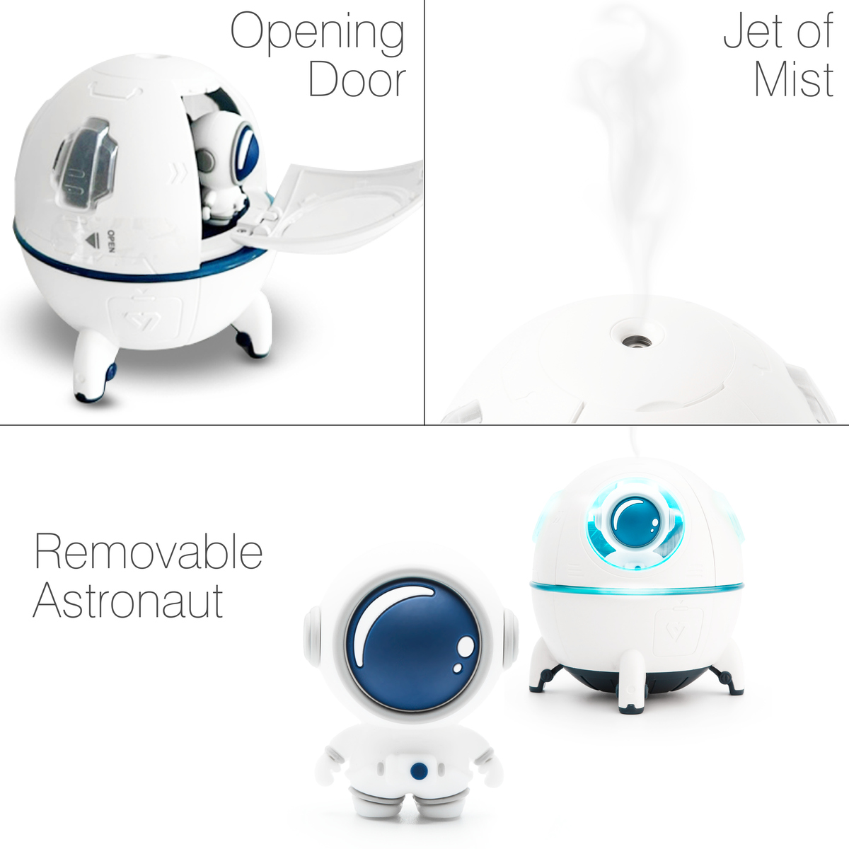 Rio DHSE-EU/1,2 Spaceship Explorer Difuser, Humidifier & Night Light