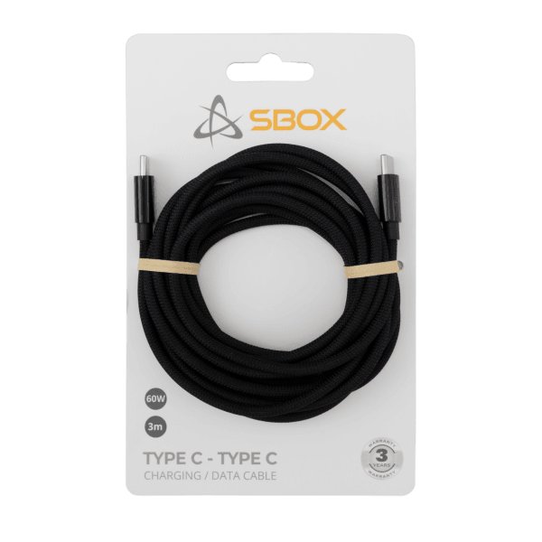 Sbox USB-TYPEC-TYPEC-3 M/M 3m Black