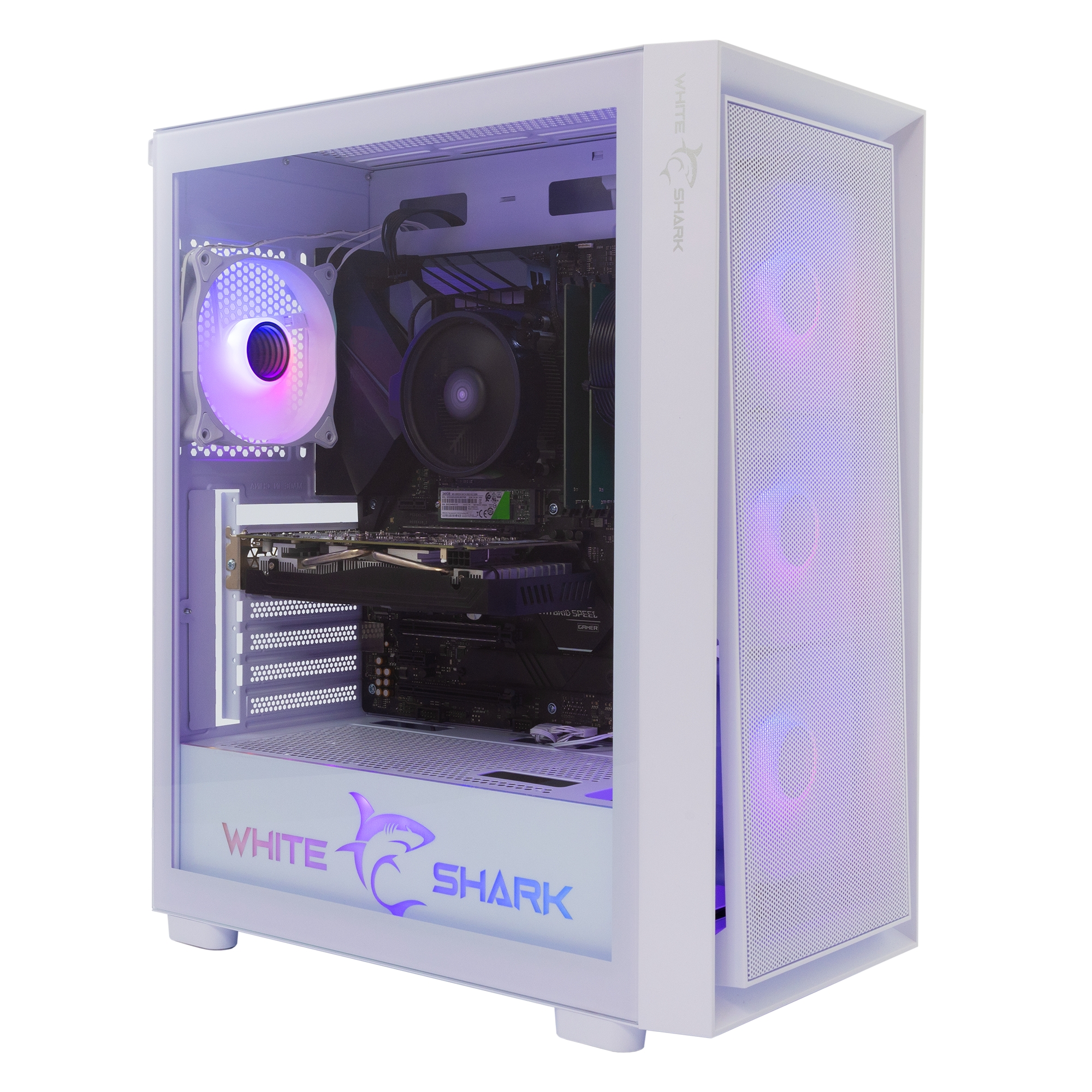 White Shark GCC-2401 Warhead-3 White, 4 Fans, 12cm RGB