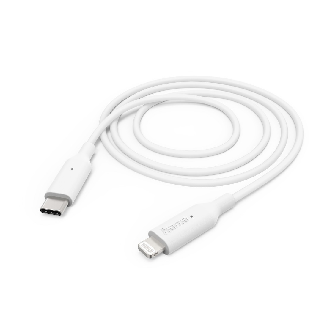Hama Charging Cable, USB-C to Lightning, 1m, white