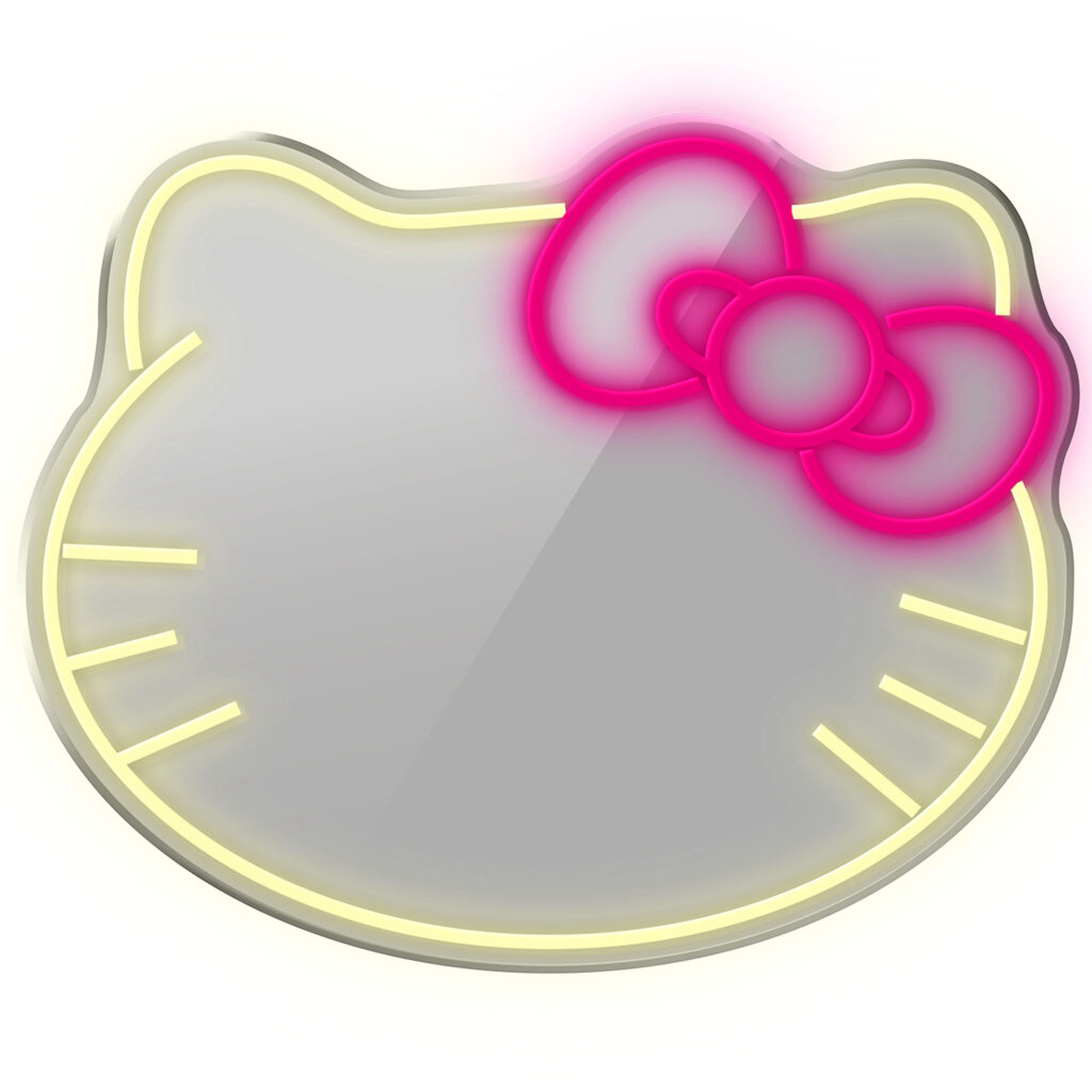 Manta Neon Lights Cat With a Bow LED Neon Mirror