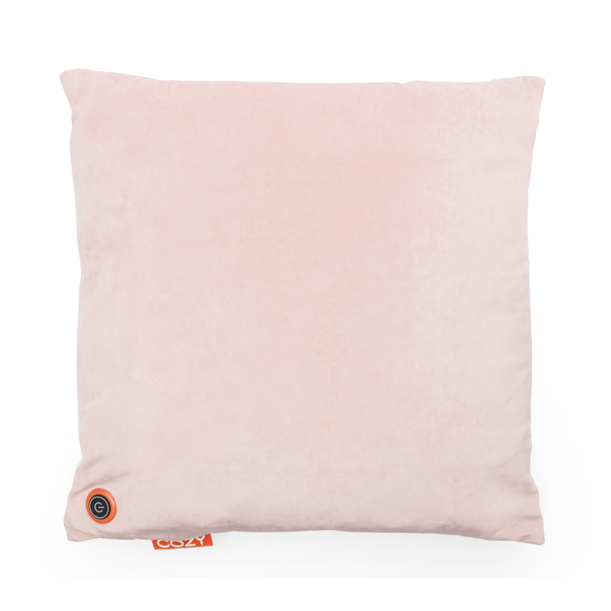 Bodi-Tek BT-CSHT2-V-LP-PB10 COZY Heated Comfort Cushion 45 x 45cm, Light Pink Velvet