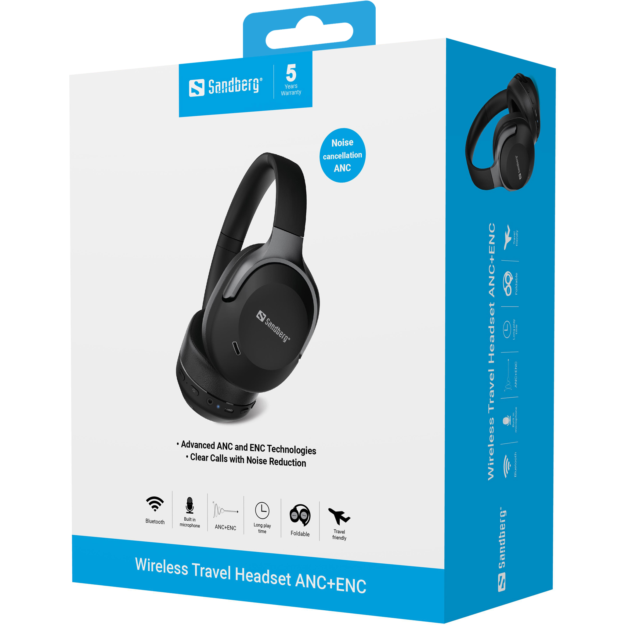 Sandberg 126-53 Wireless Travel Headset ANC