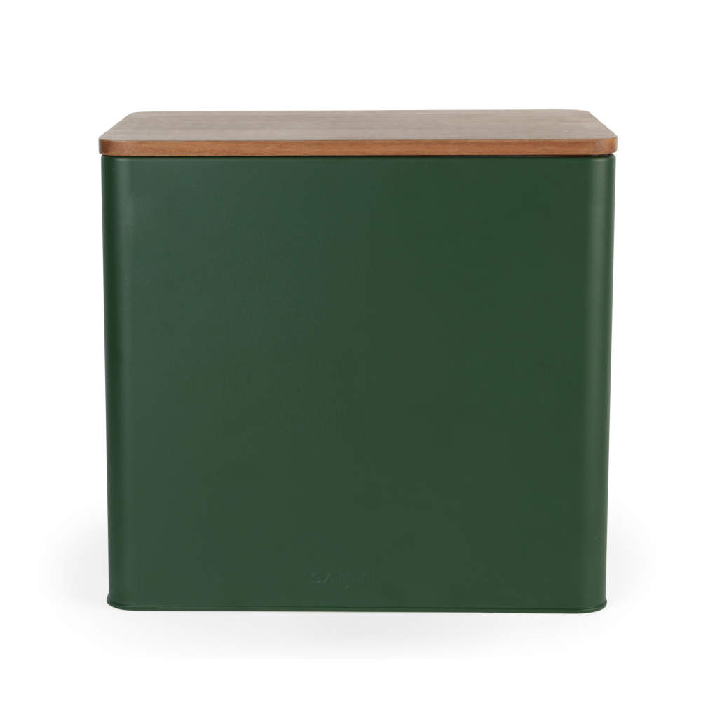 Salter BW12899G Toronto Bread Bin, Green/Wood