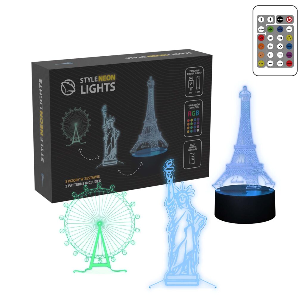 Manta SNL125RGB LED Lamp, 3D Building Light Decoration
